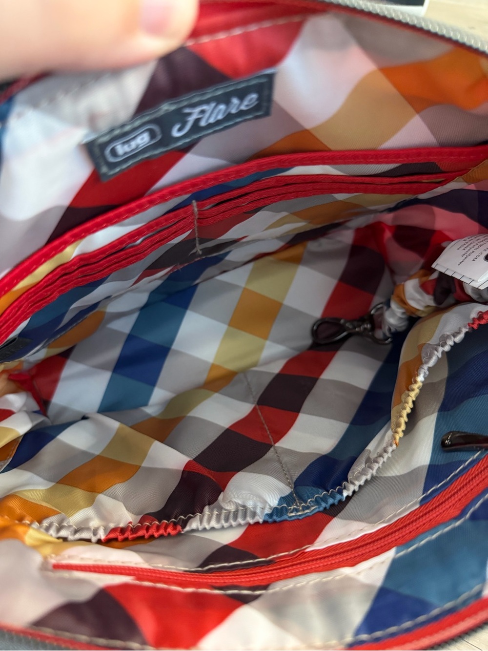 Lug Flare Poppy Red Crossbody Bag with Detachable Strap - Picture 2 of 4